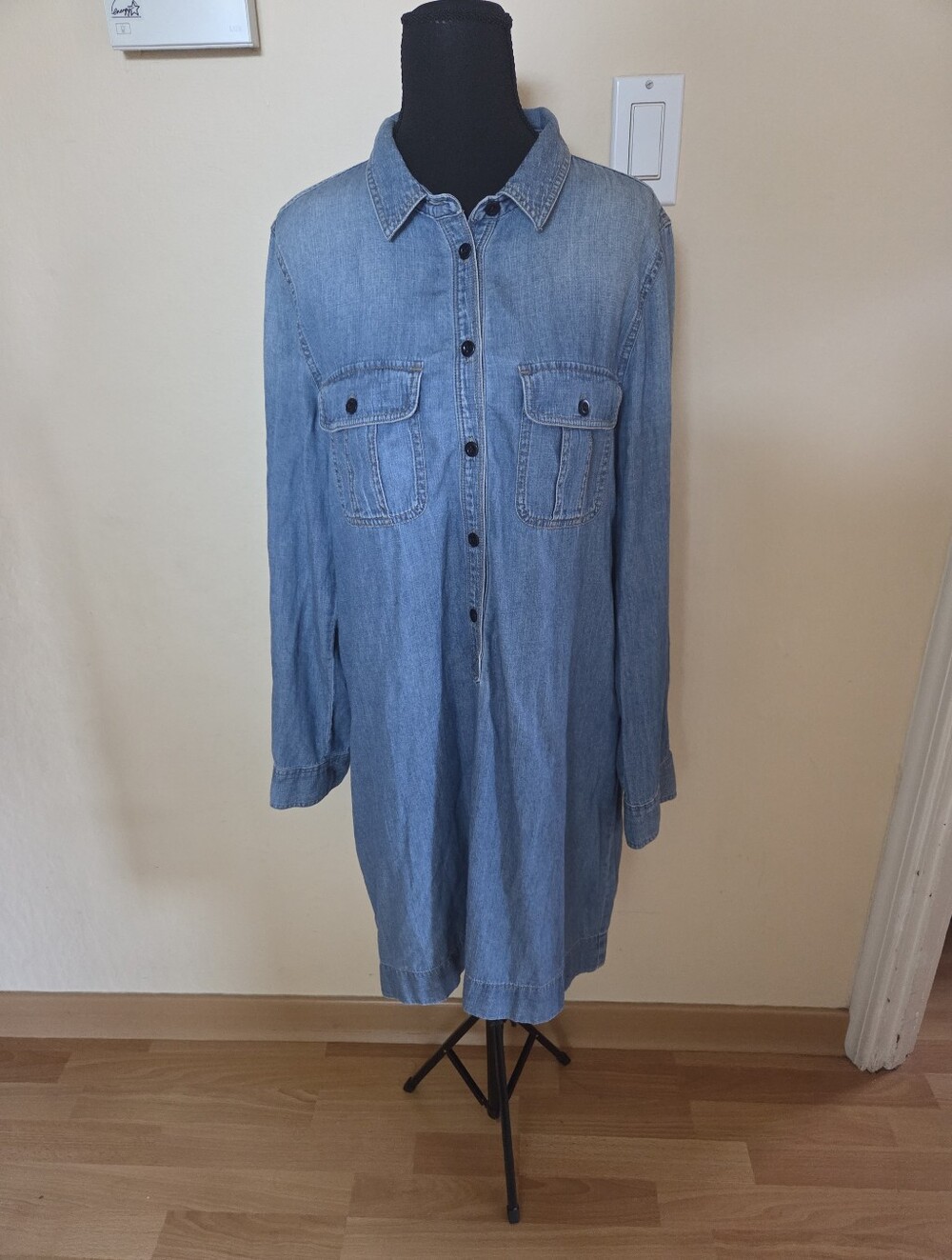 J. Crew Light Blue Denim Shirt Dress